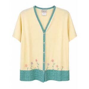 Company Collection Cardigan Medium Floral Gingham Cottagecore Coquette Y2K Boho